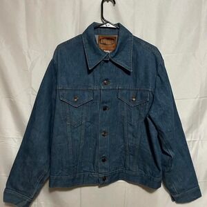Vintage Mr Leggs Denim Jacket XL Blue Trucker Workwear USA 90s